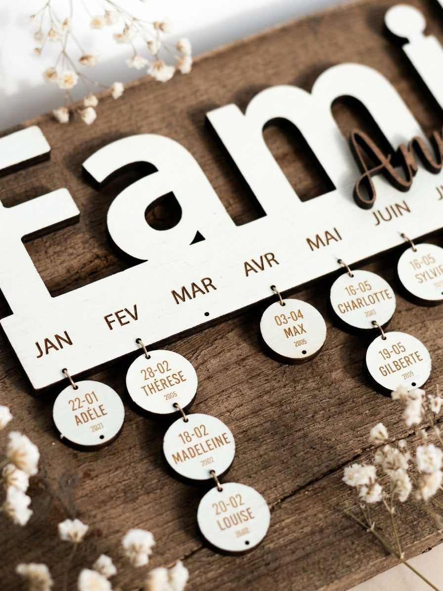 Calendrier anniversaires - Famille