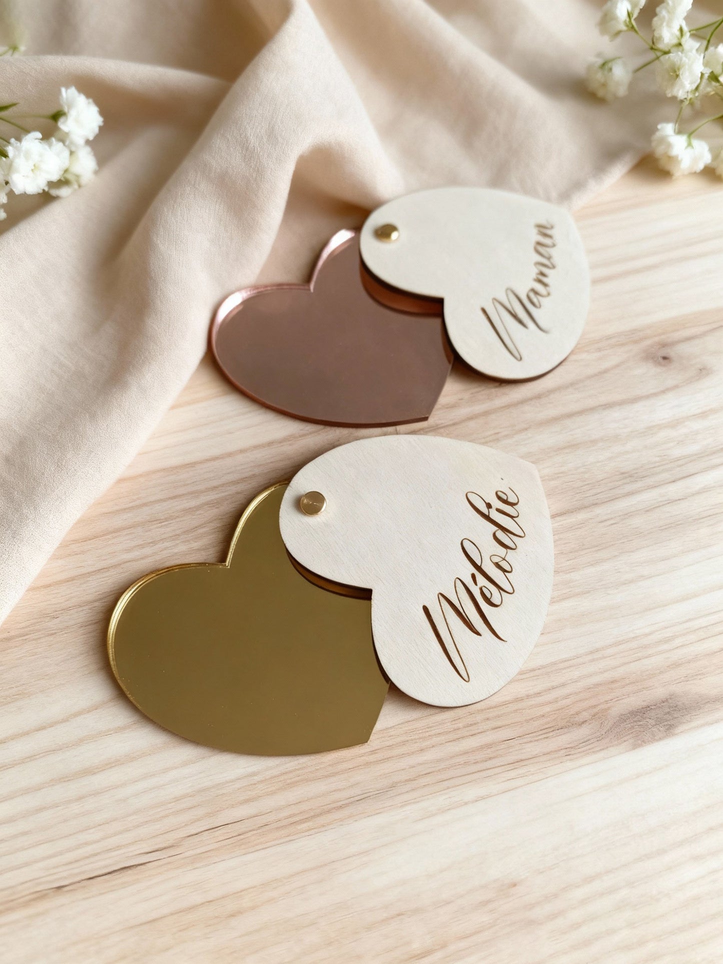 Miroir de poche - Cœur