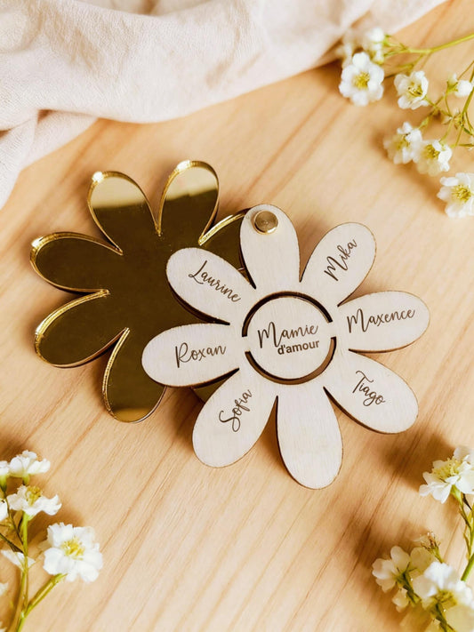 Miroir de poche - Fleur