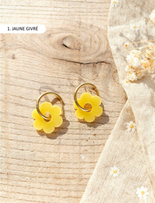 Boucles d'oreilles - Créole Fleur