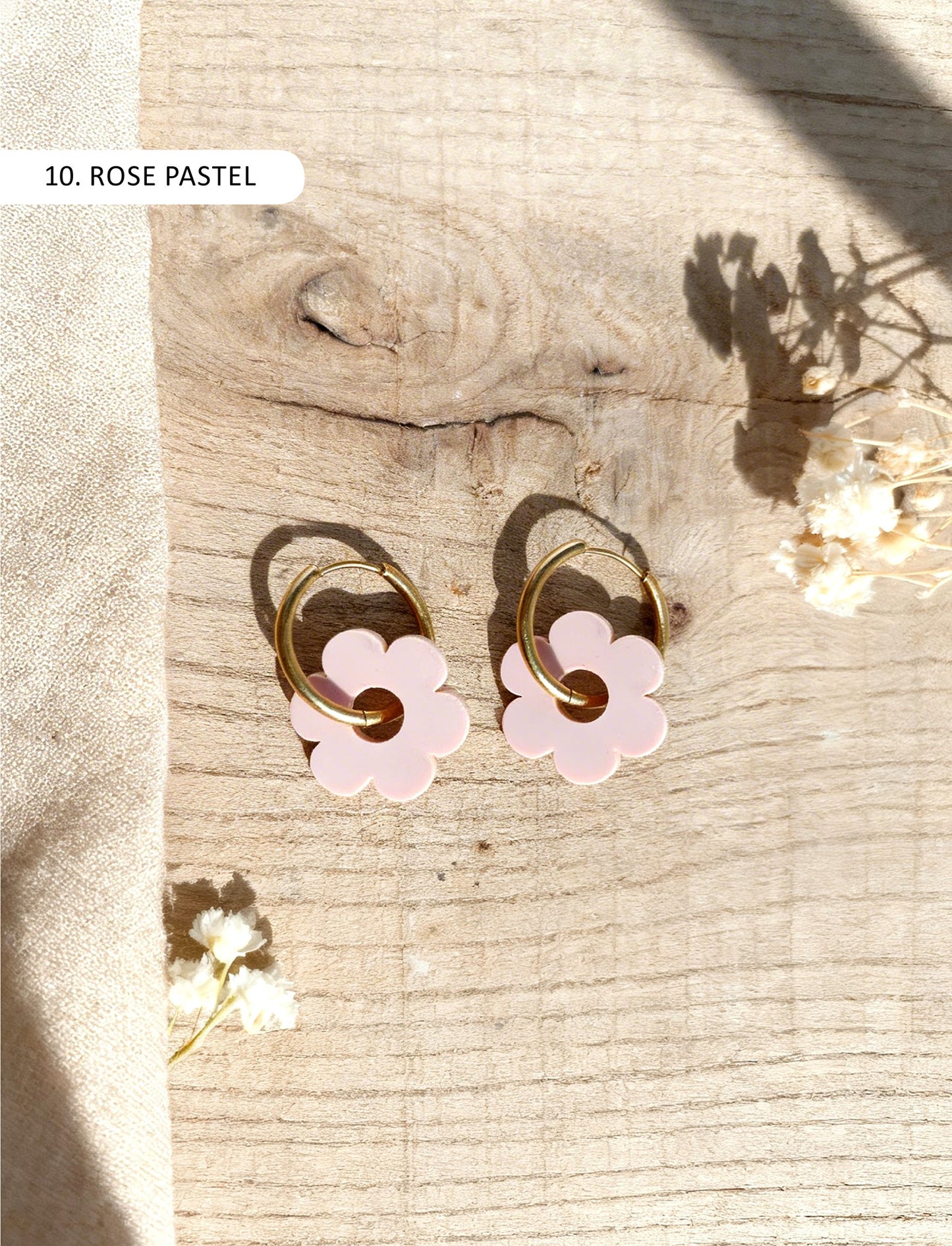 Boucles d'oreilles - Créole Fleur
