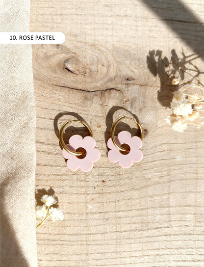 Boucles d'oreilles - Créole Fleur