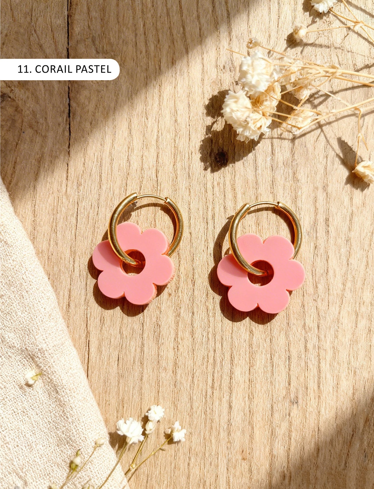 Boucles d'oreilles - Créole Fleur
