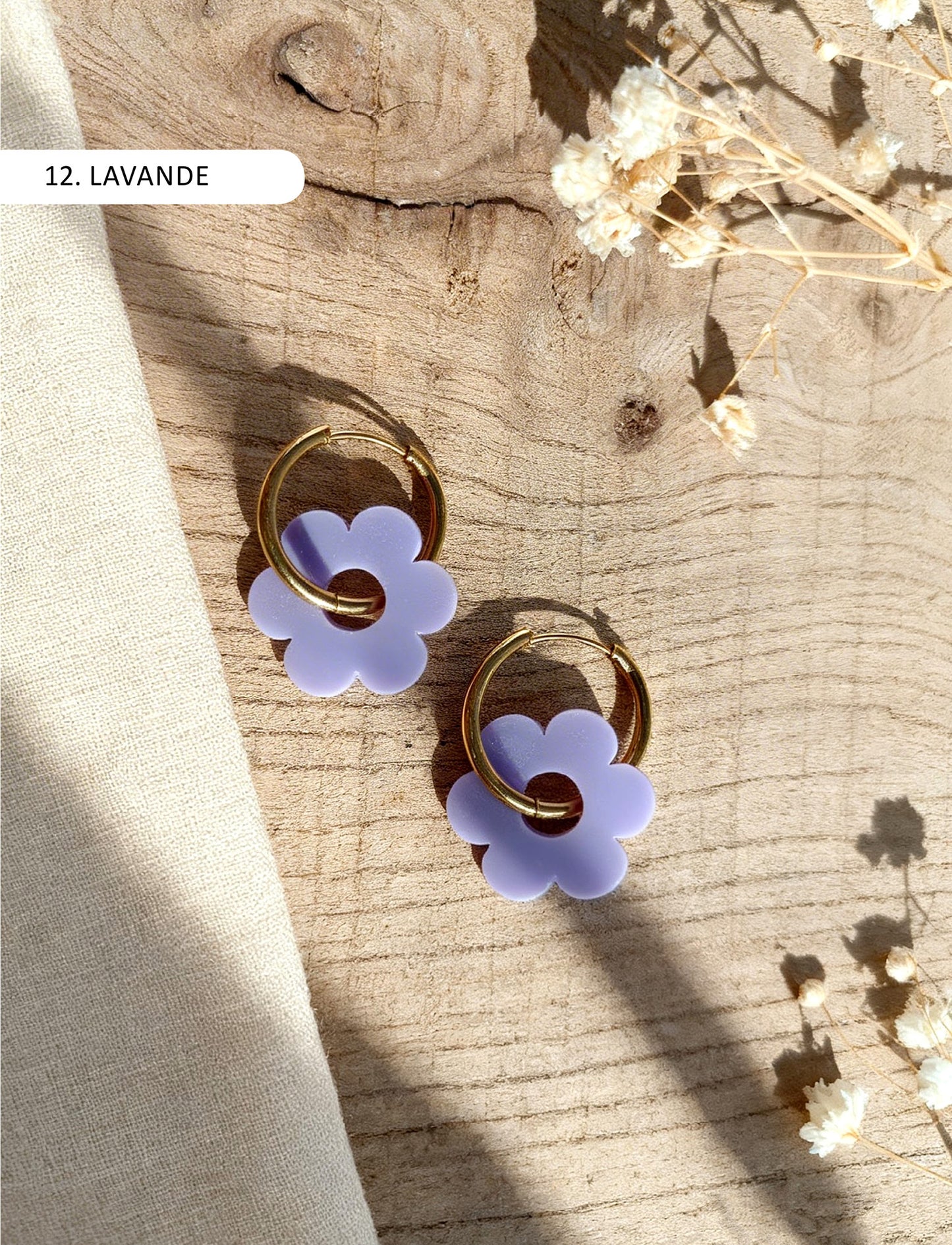 Boucles d'oreilles - Créole Fleur