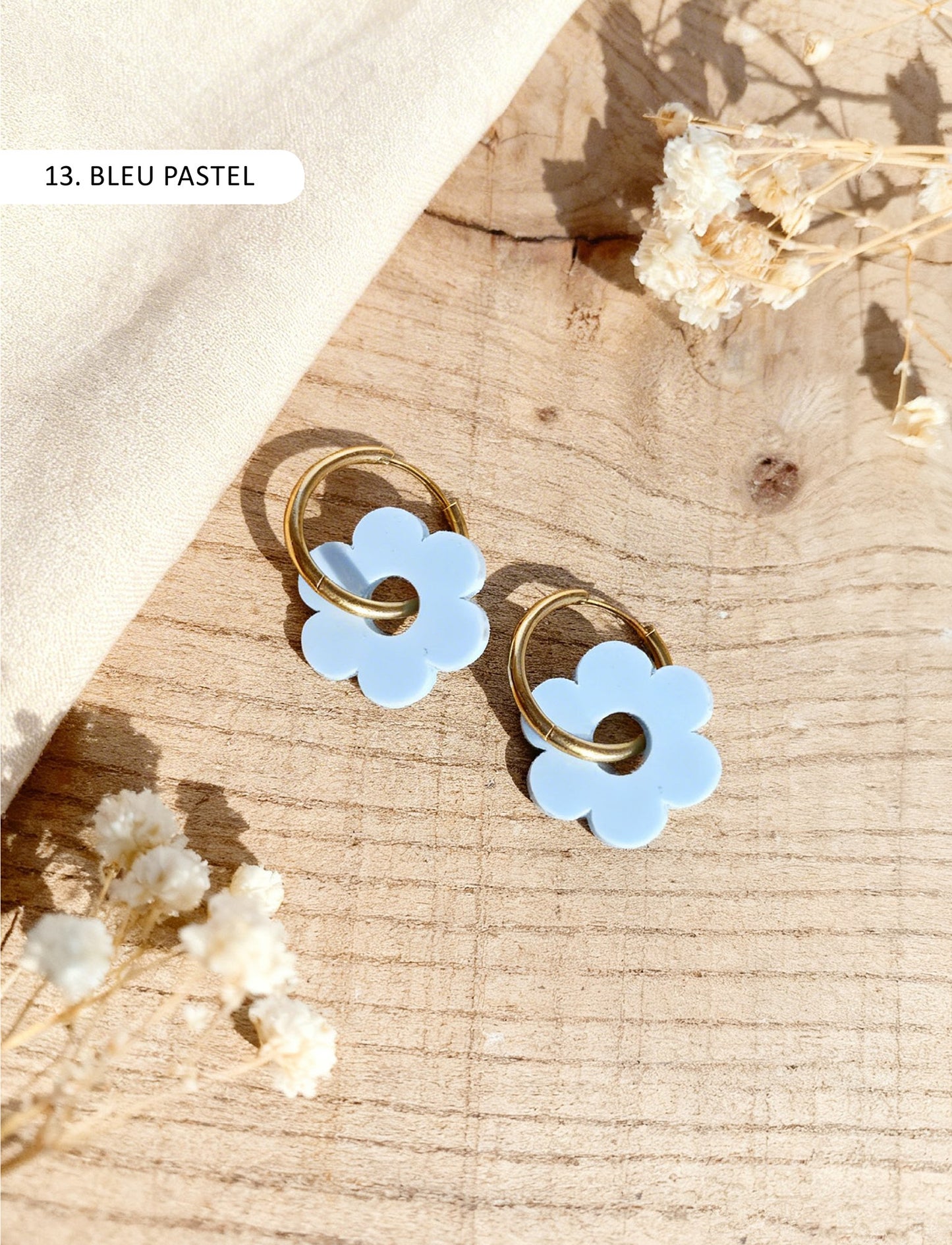 Boucles d'oreilles - Créole Fleur