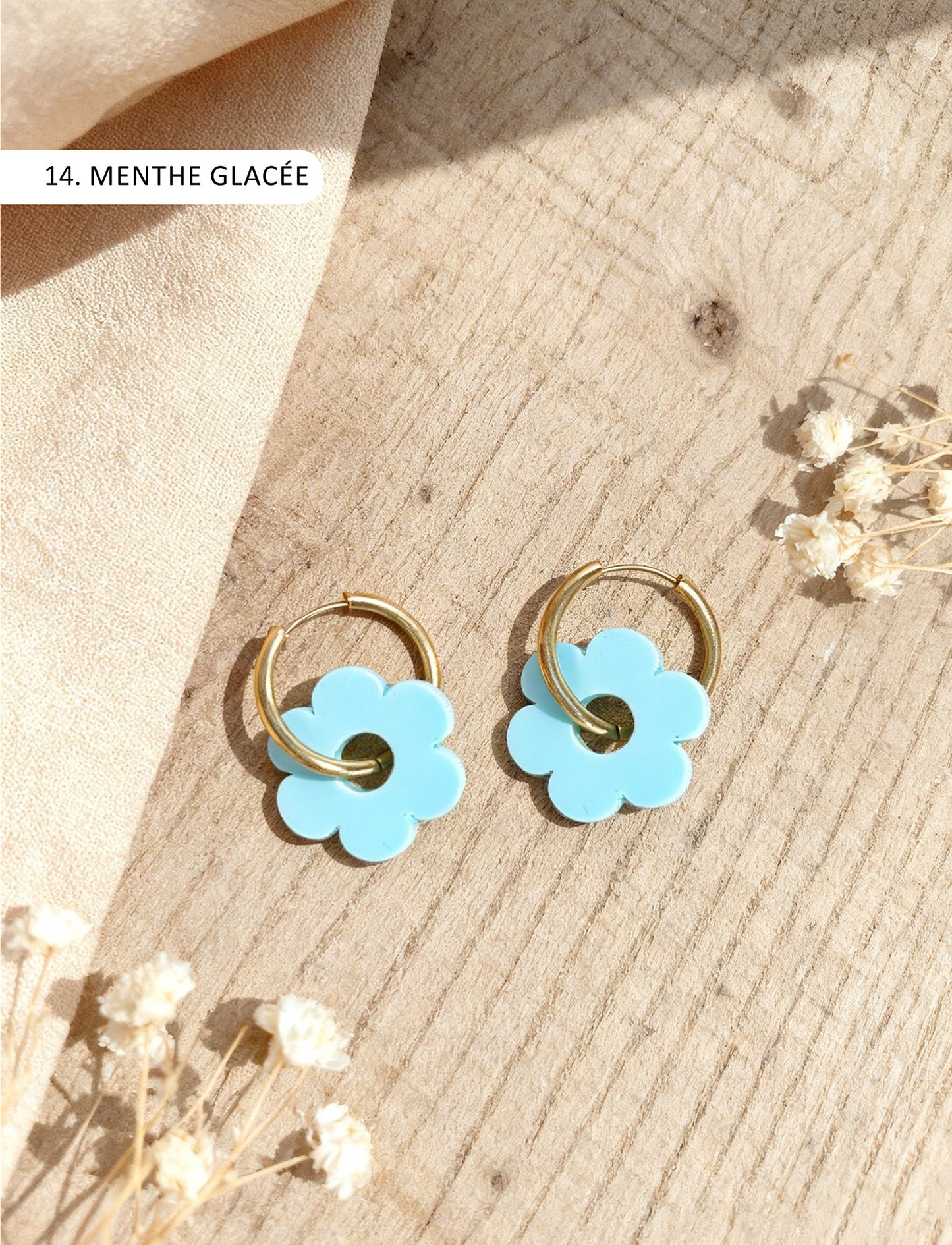 Boucles d'oreilles - Créole Fleur