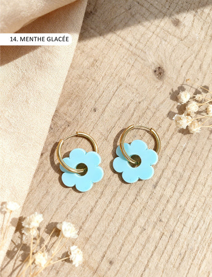 Boucles d'oreilles - Créole Fleur