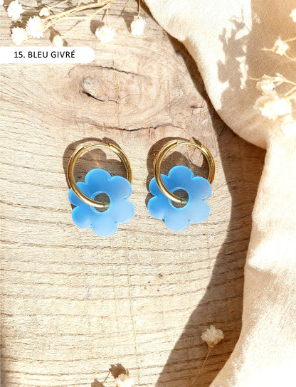 Boucles d'oreilles - Créole Fleur