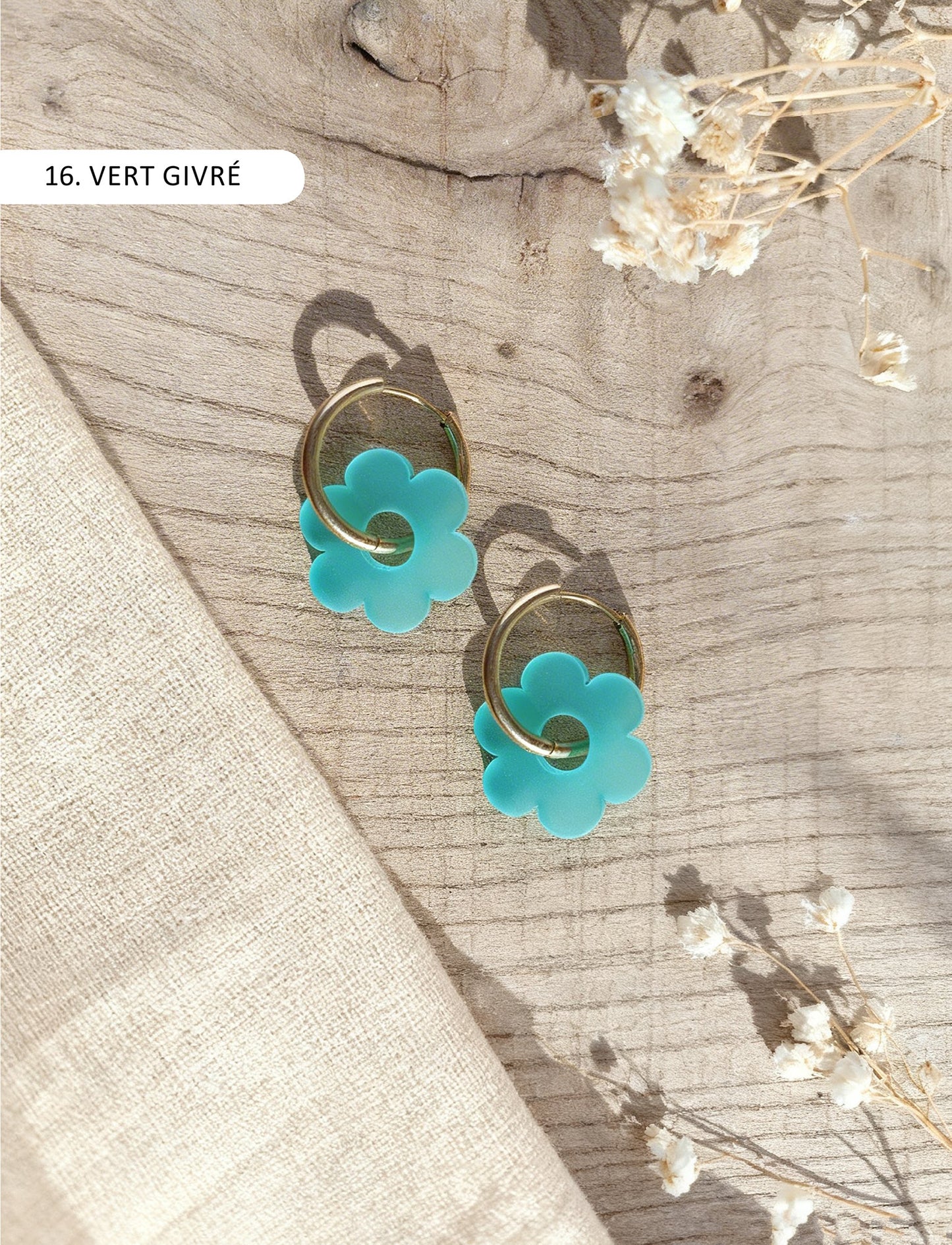 Boucles d'oreilles - Créole Fleur