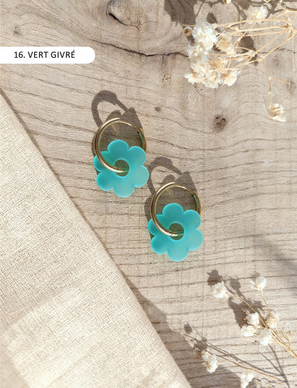 Boucles d'oreilles - Créole Fleur