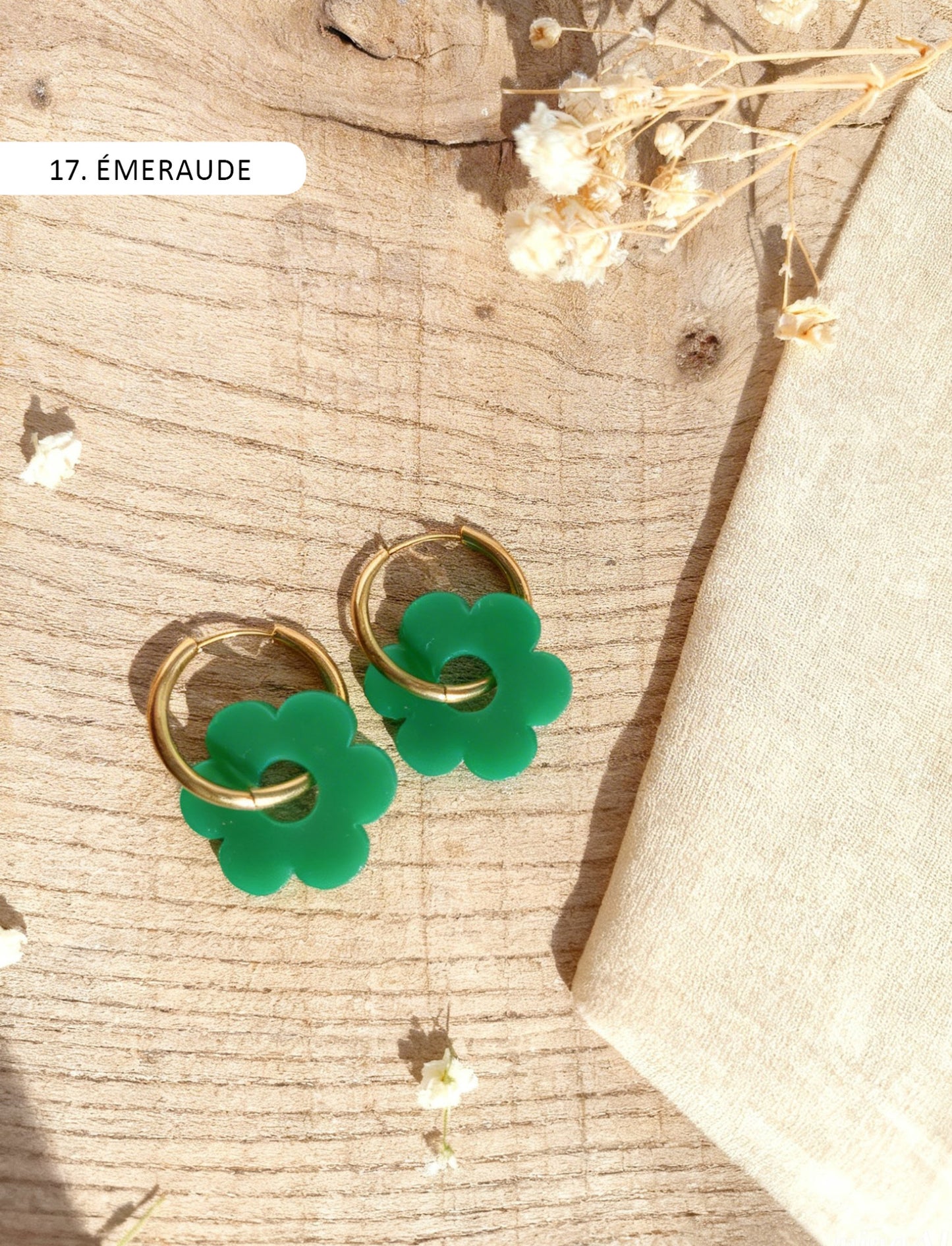 Boucles d'oreilles - Créole Fleur