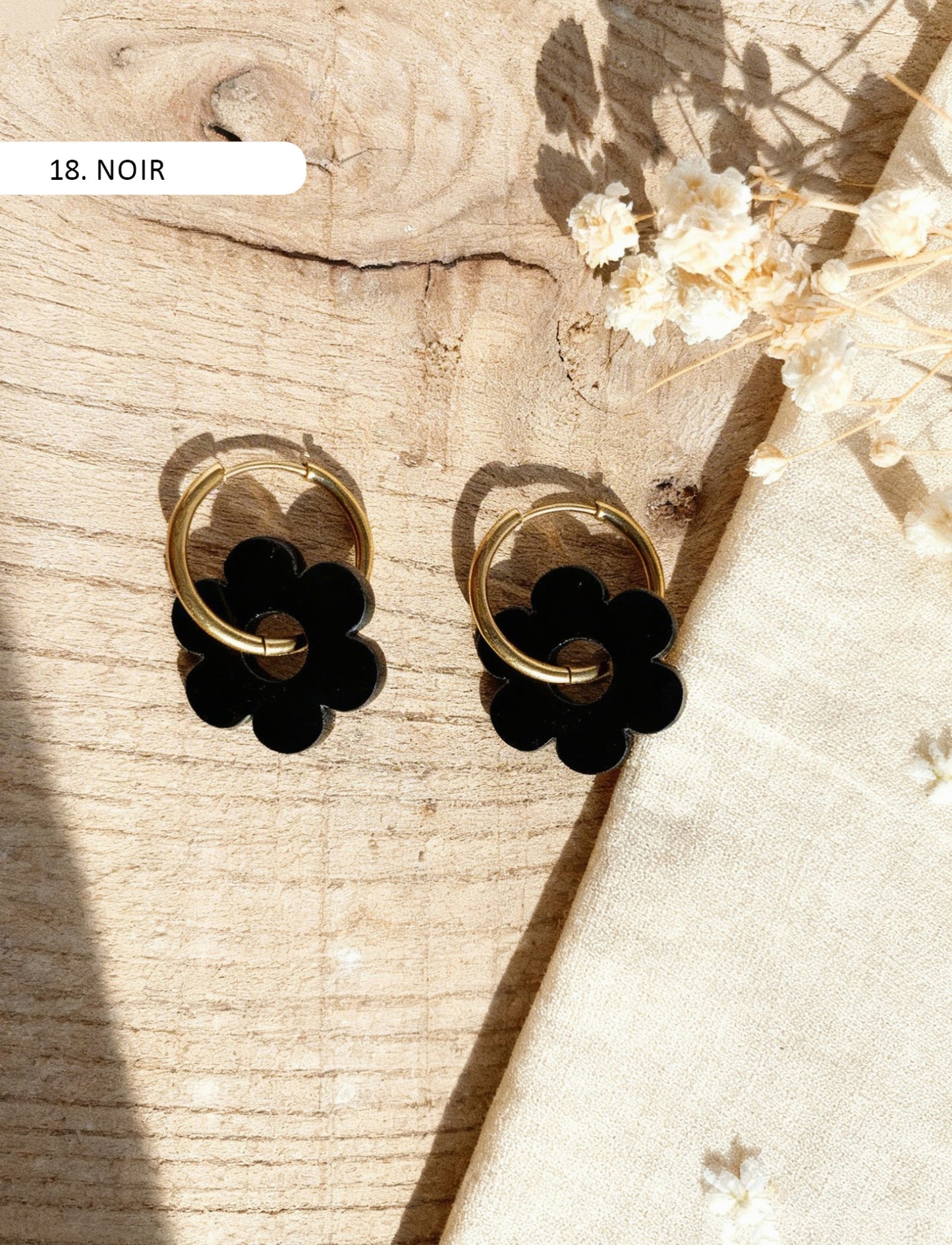 Boucles d'oreilles - Créole Fleur