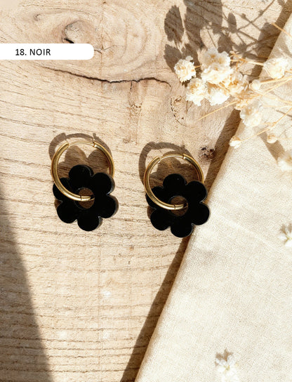 Boucles d'oreilles - Créole Fleur