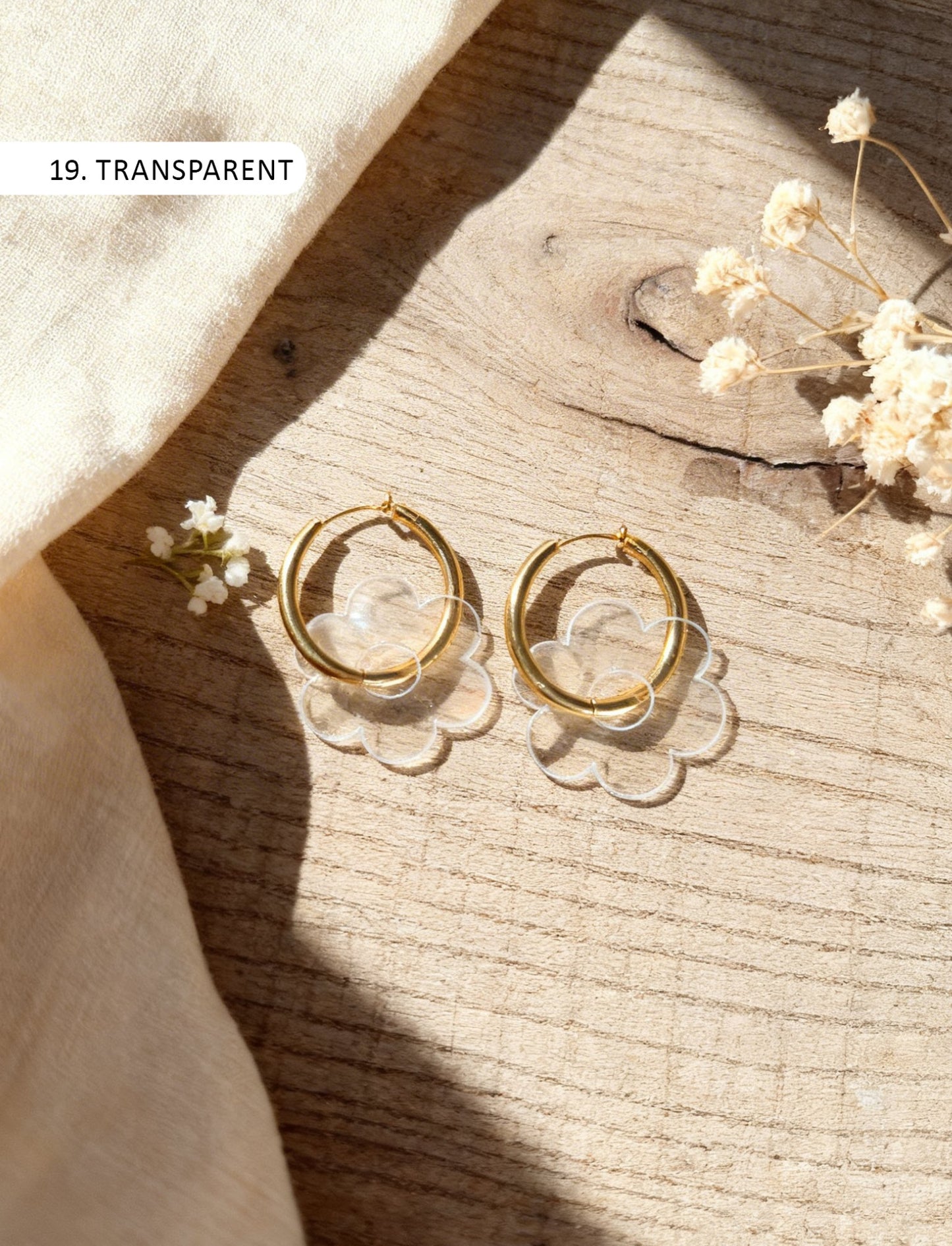 Boucles d'oreilles - Créole Fleur