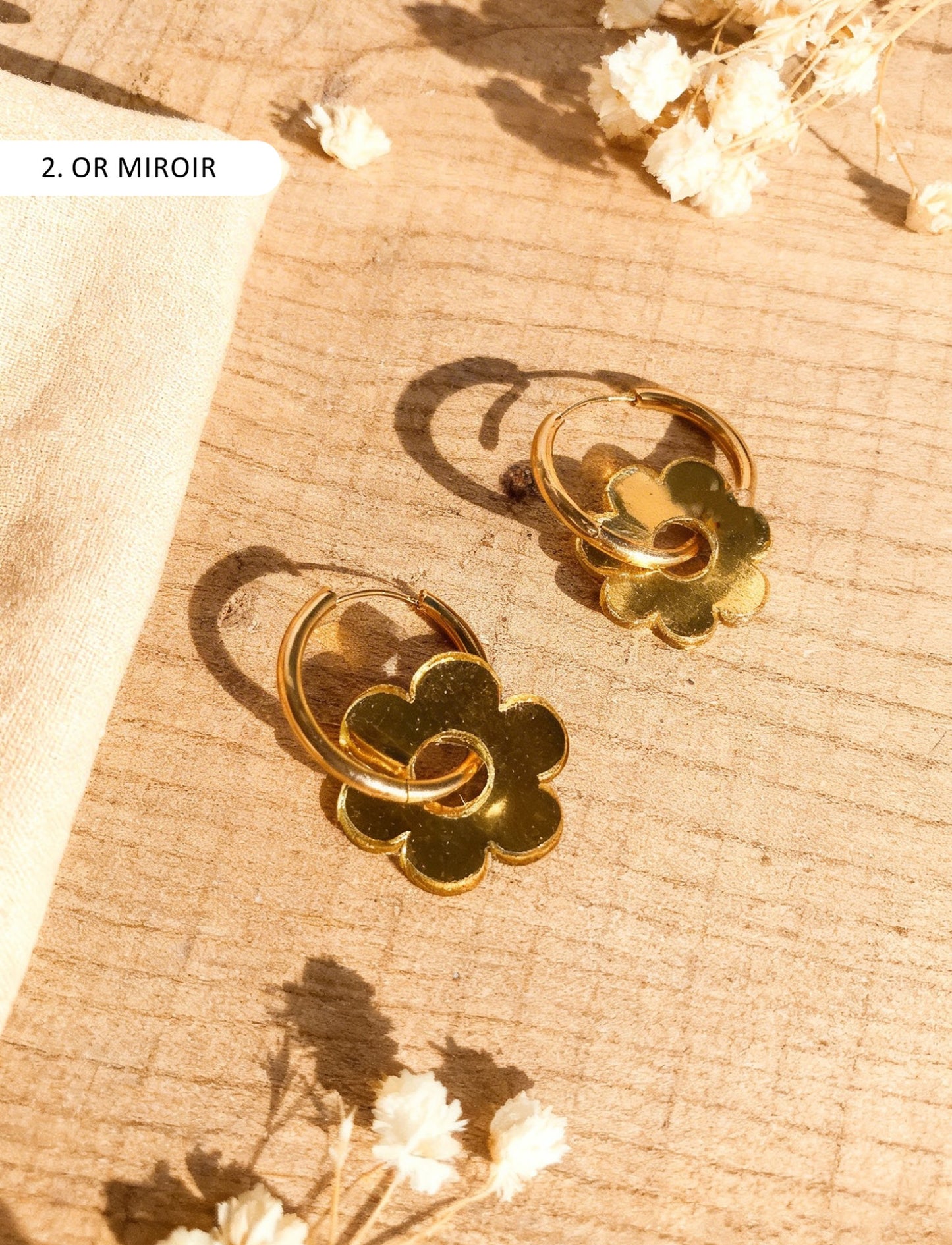 Boucles d'oreilles - Créole Fleur