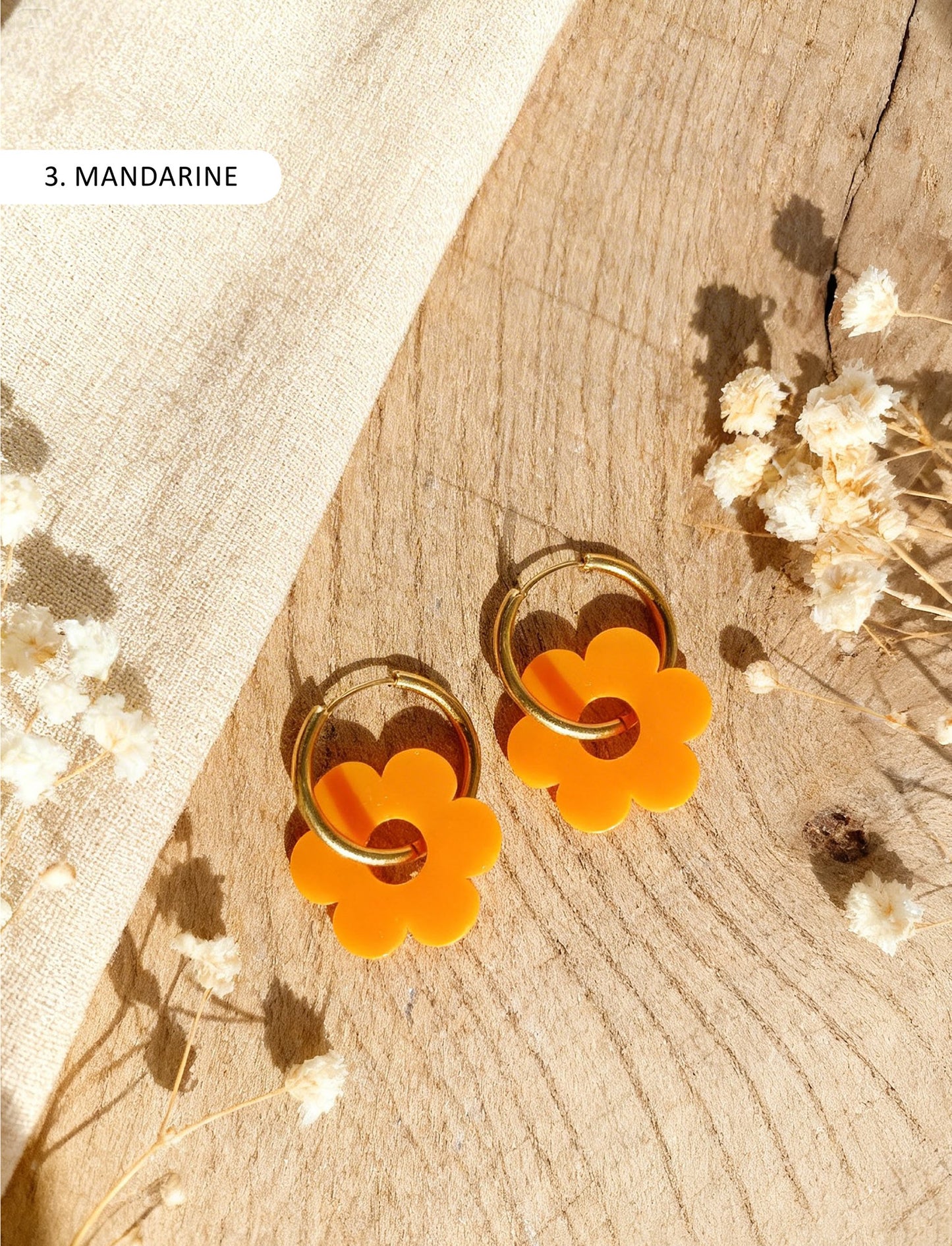 Boucles d'oreilles - Créole Fleur