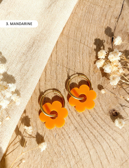 Boucles d'oreilles - Créole Fleur