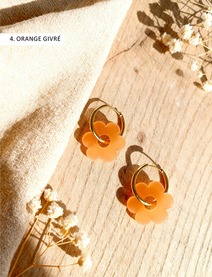 Boucles d'oreilles - Créole Fleur