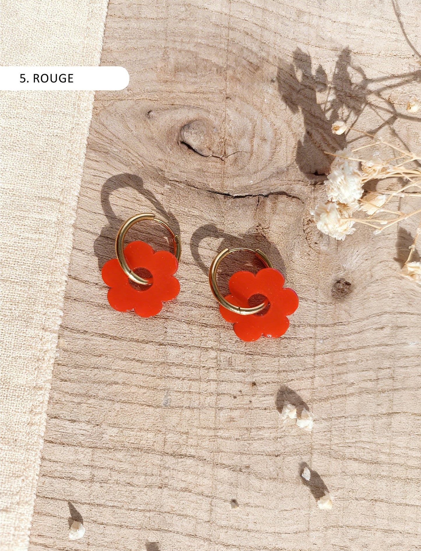 Boucles d'oreilles - Créole Fleur