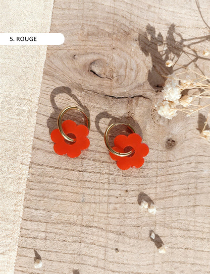 Boucles d'oreilles - Créole Fleur