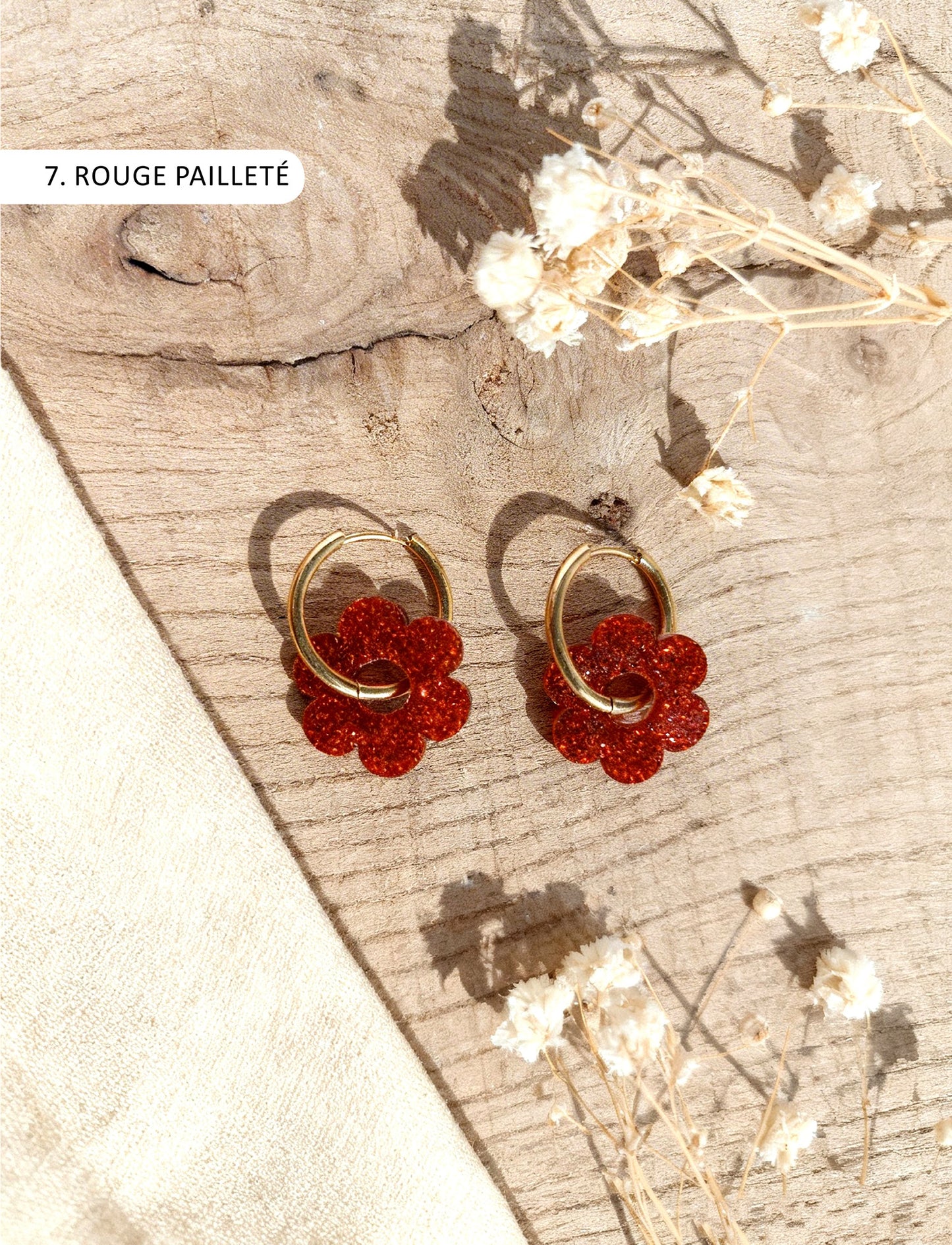 Boucles d'oreilles - Créole Fleur
