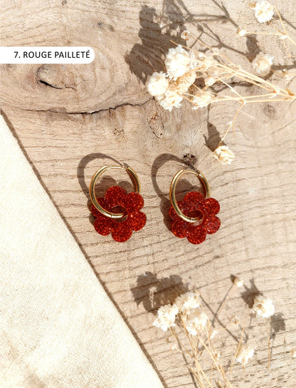 Boucles d'oreilles - Créole Fleur