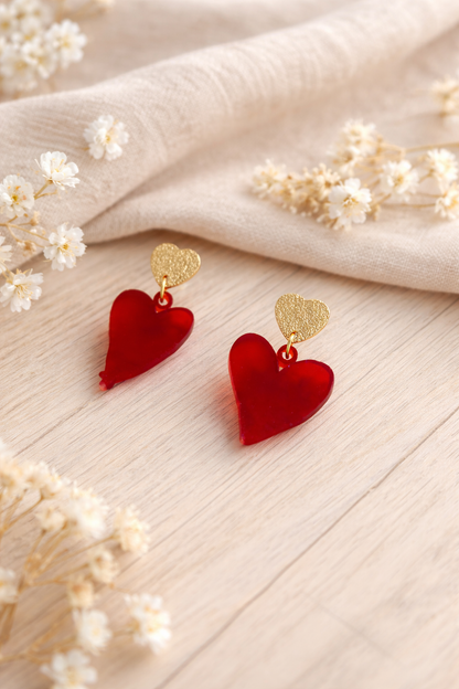 Boucles d'oreilles - Cœur personnalisable