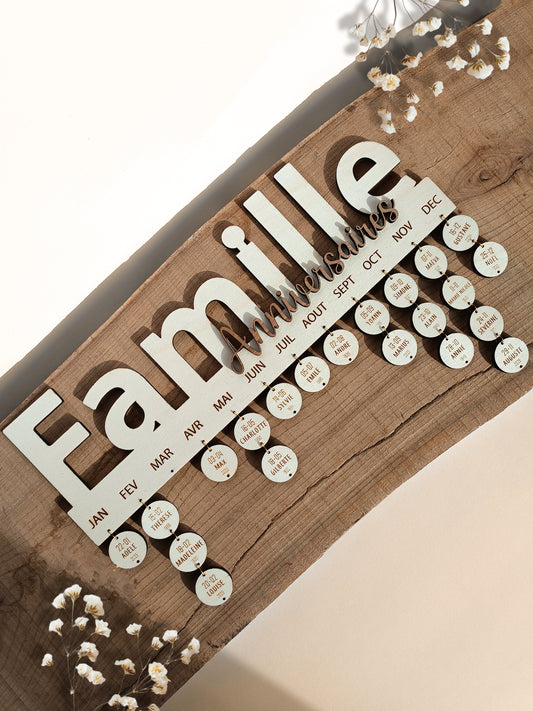 Calendrier anniversaires - Famille
