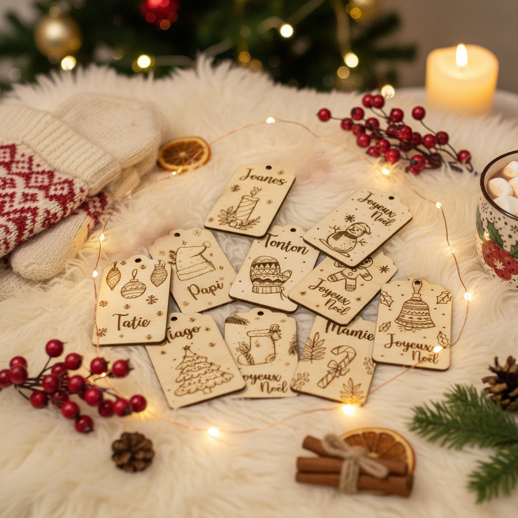 Étiquette Noël - Lot de 5