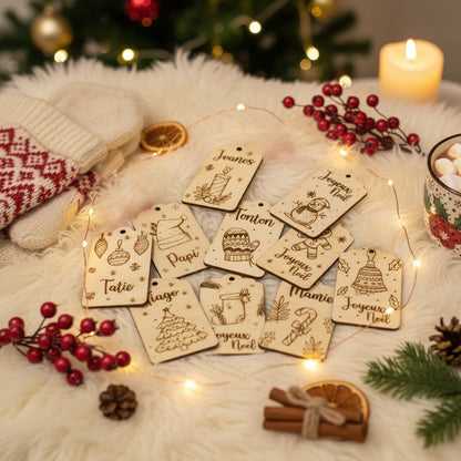 Étiquette Noël - Lot de 5