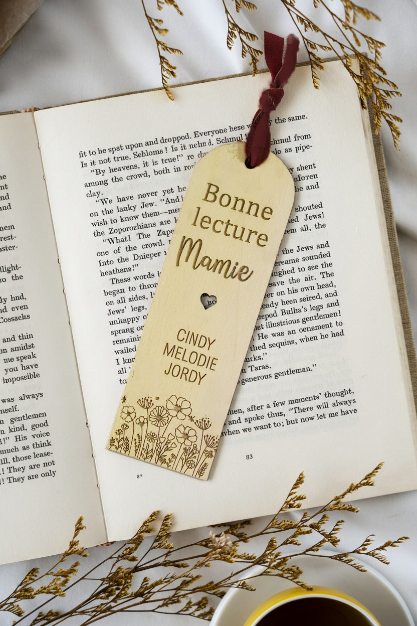 Marque page - Bouquet mamie