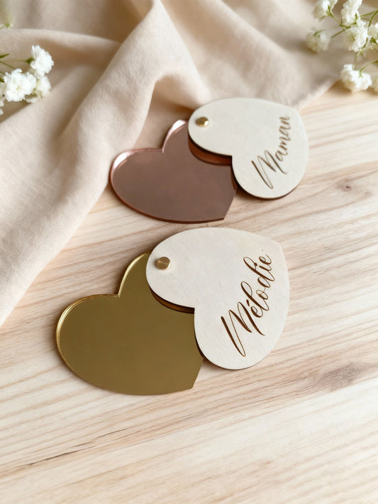 Miroir de poche - Cœur