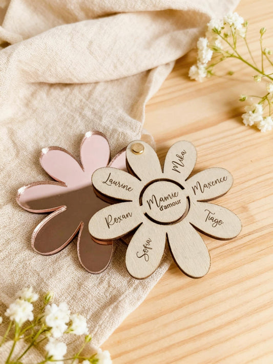 Miroir de poche - Fleur