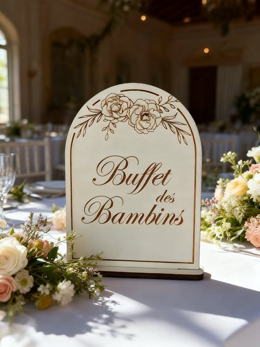 Panneau table mariage - Fleurs