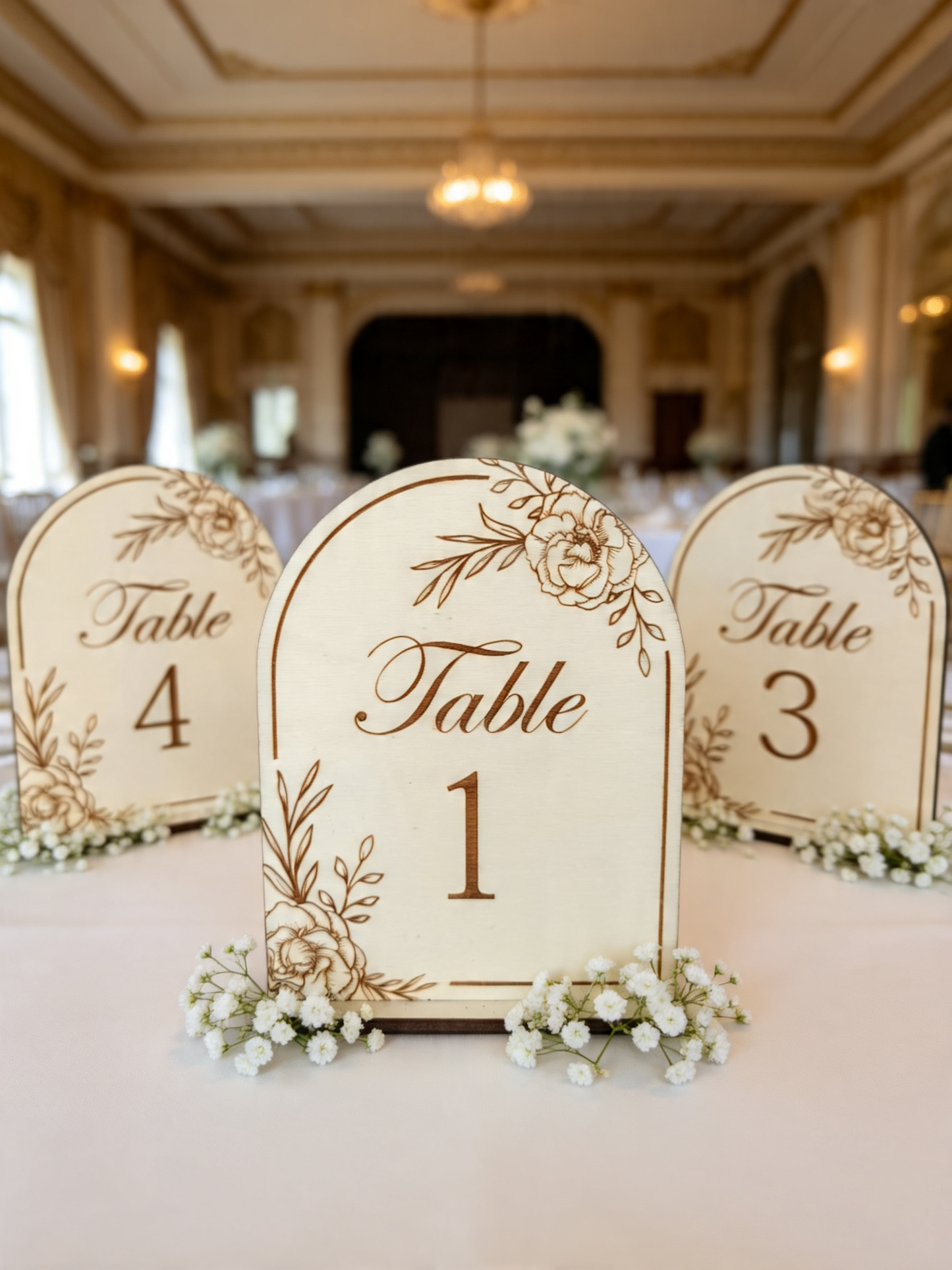 Numéro de tables mariage - Fleurs